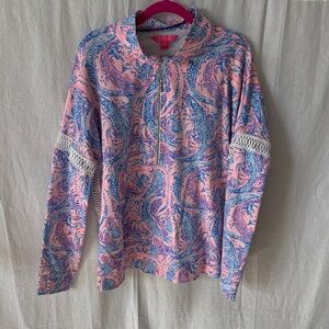 EUC Lilly Pulitzer popover with zipper size XL